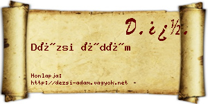 Dézsi Ádám névjegykártya